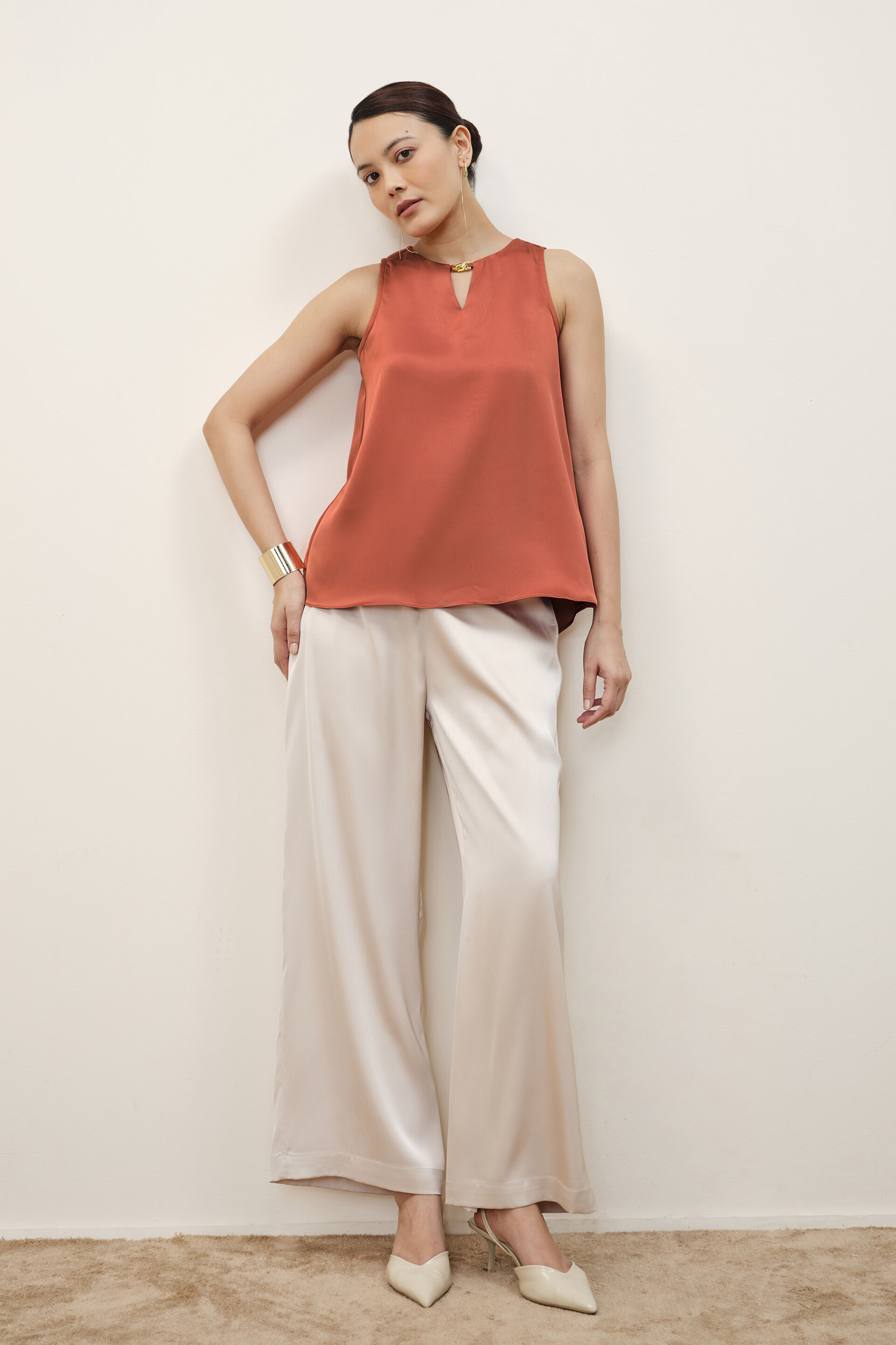 Tyra Vibrant Rust Top, Rust, image 3